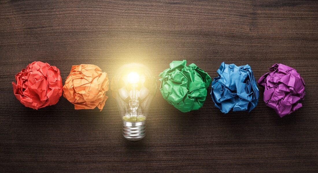 ideas light bulb r&d research and development